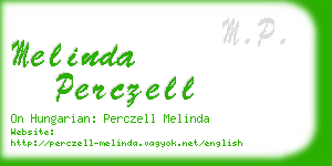 melinda perczell business card